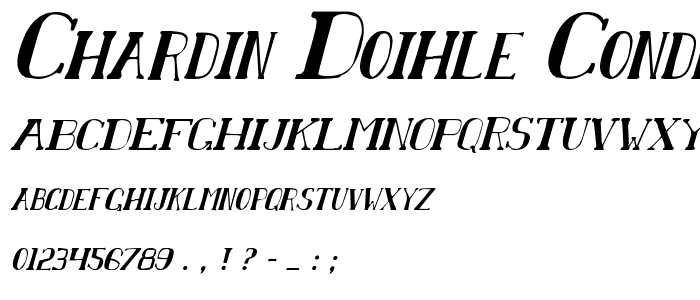 Chardin Doihle Condensed Italic police